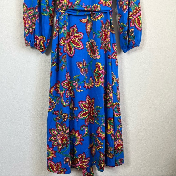 BODEN Leandra Jersey Midi Dress-Gallery Blue, Whimsical Vine Blue 12R NEW $175 - Picture 9 of 16